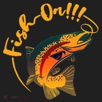Fish On!!! Rainbow Trout Fishing Beanie thumb 2