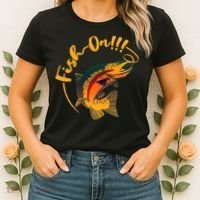 Fish On!!! Rainbow Trout Fishing Women's T-Shirt thumb 2