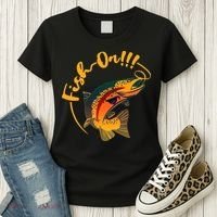 Fish On!!! Rainbow Trout Fishing Women's T-Shirt thumb 3