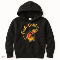 Fish On!!! Rainbow Trout Fishing Kids Hoodie thumb 0
