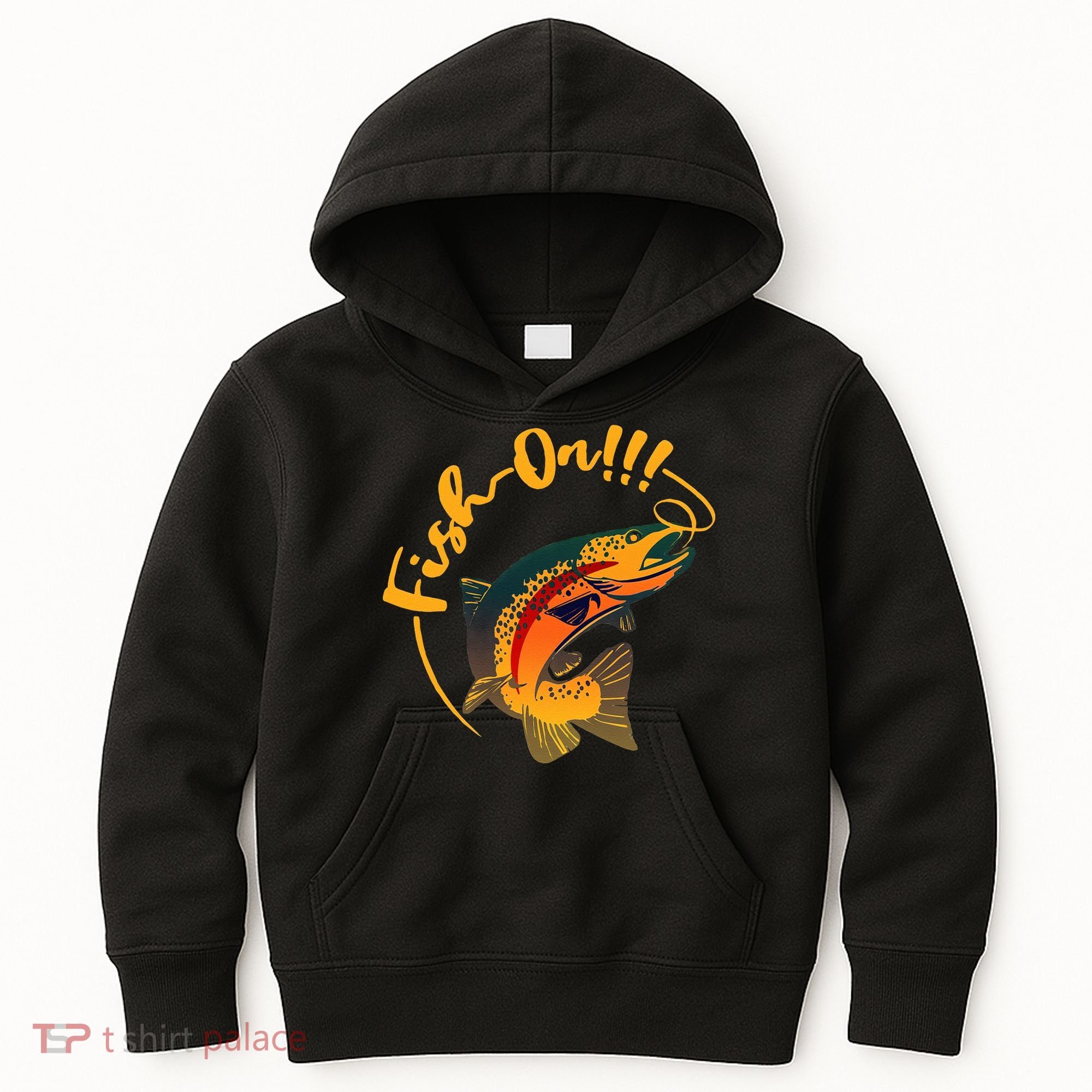 Fish On!!! Rainbow Trout Fishing Kids Hoodie