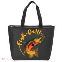Fish On!!! Rainbow Trout Fishing Tote Bag thumb 0
