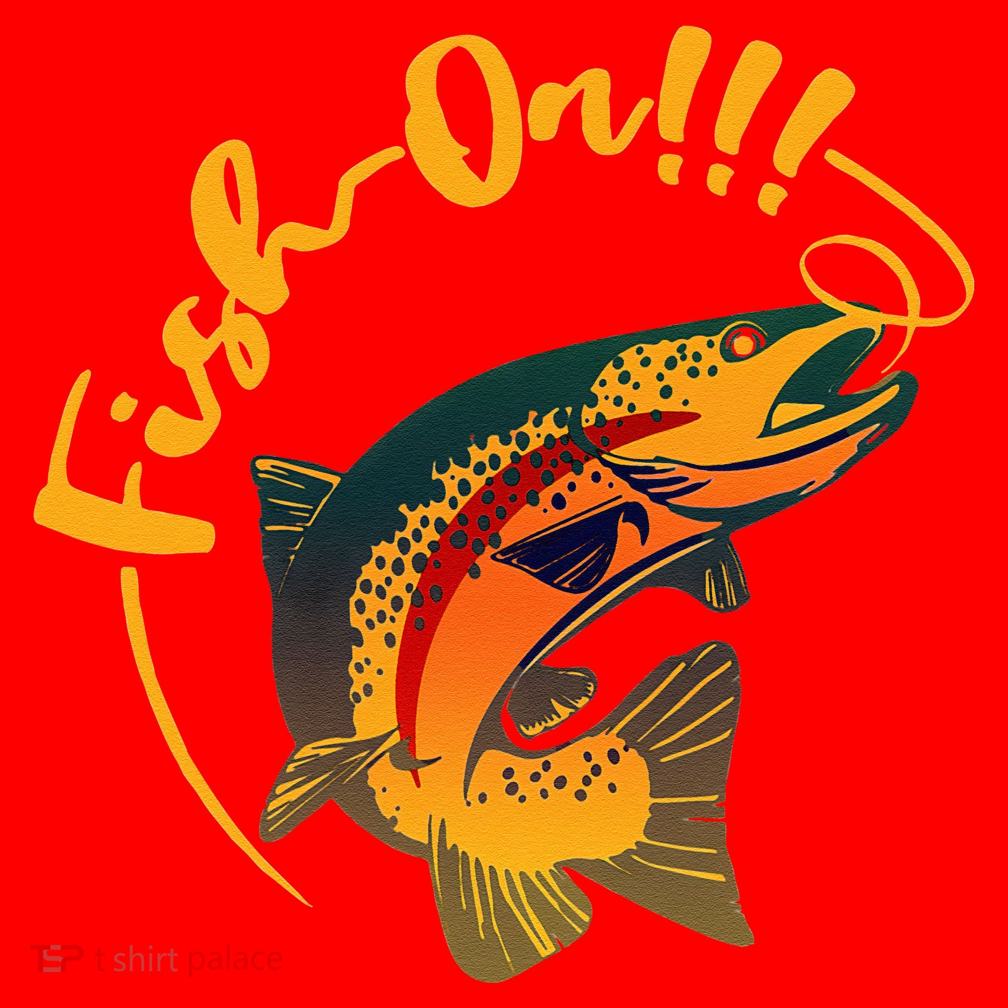 Fish On!!! Rainbow Trout Fishing Santa Hat