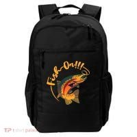 Fish On!!! Rainbow Trout Fishing Funny Gift Backpack thumb 0