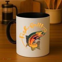 Fish On!!! Rainbow Trout Fishing Funny Gift Coffee Mug thumb 4