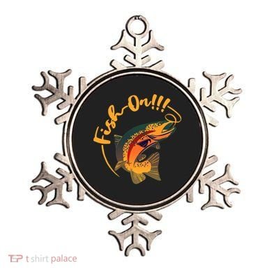 Fish On!!! Rainbow Trout Fishing Funny Gift Ornament