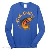 Fish On!!! Rainbow Trout Fishing Funny Gift Long Sleeve Shirt thumb 0