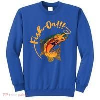 Fish On!!! Rainbow Trout Fishing Funny Gift Sweatshirt thumb 0