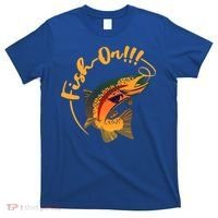 Fish On!!! Rainbow Trout Fishing Funny Gift T-Shirt thumb 0