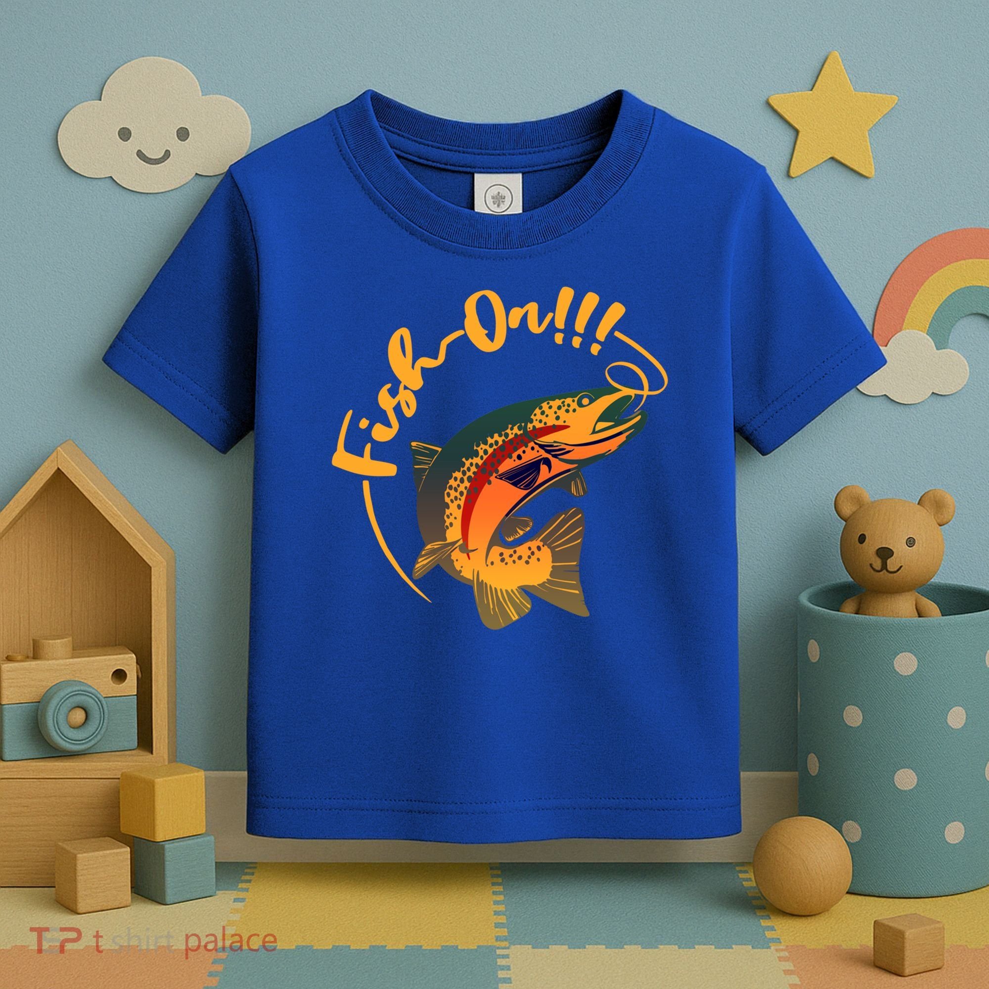 Fish On!!! Rainbow Trout Fishing Funny Gift Toddler T-Shirt