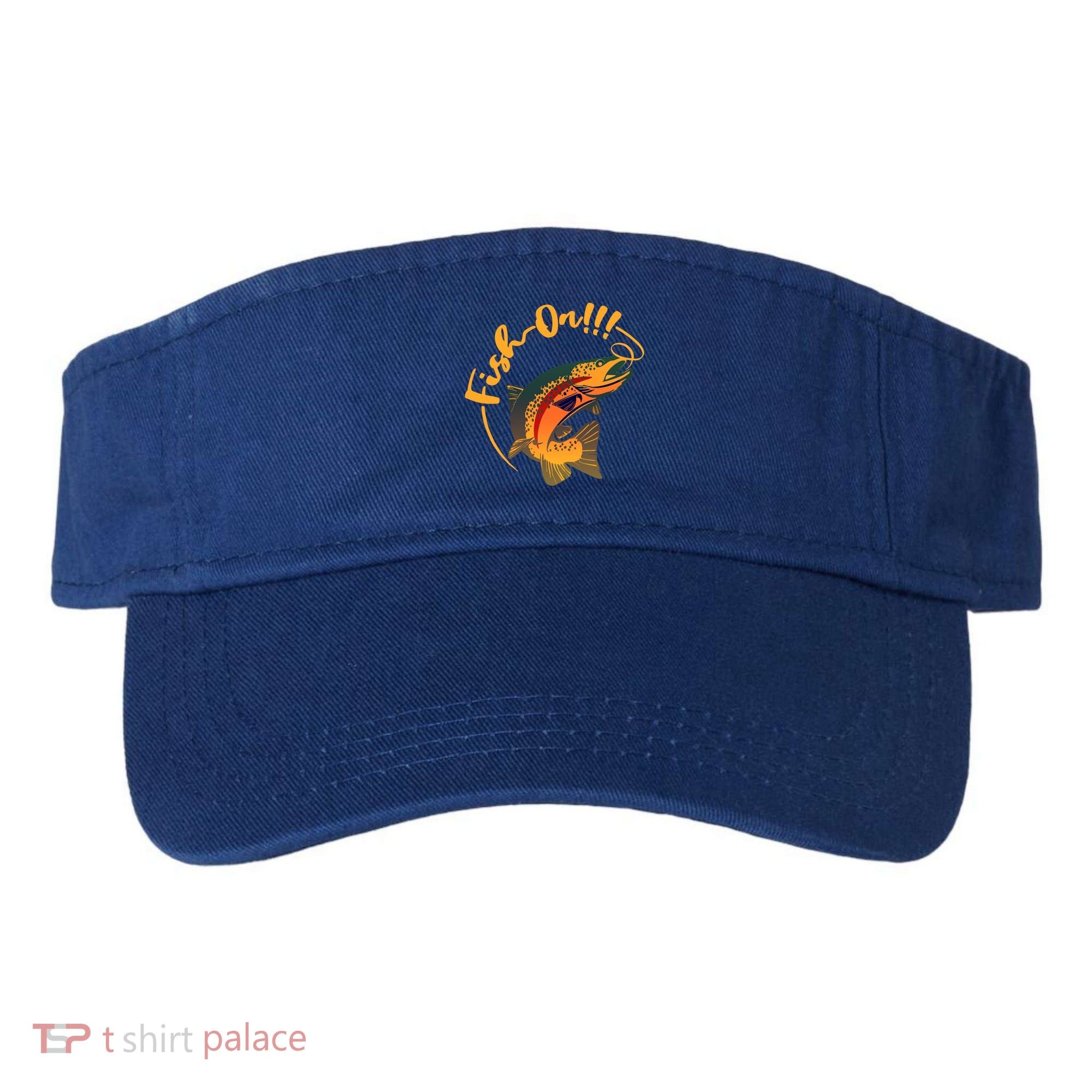 Fish On!!! Rainbow Trout Fishing Funny Gift Visor