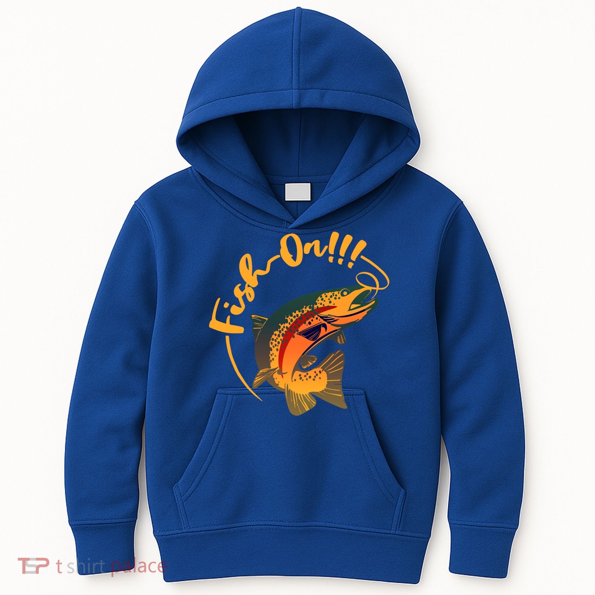 Fish On!!! Rainbow Trout Fishing Funny Gift Kids Hoodie