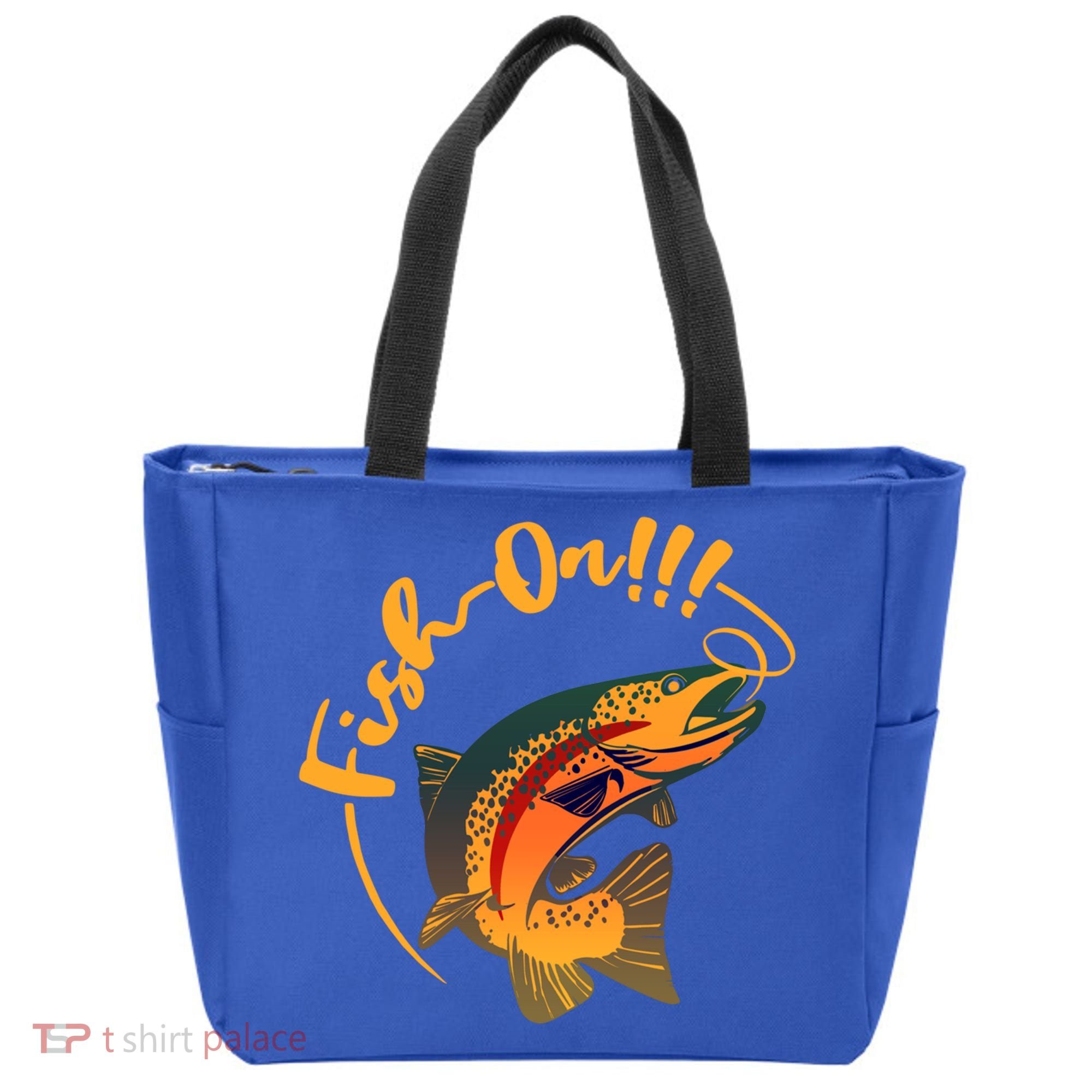 Fish On!!! Rainbow Trout Fishing Funny Gift Tote Bag
