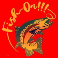 Fish On!!! Rainbow Trout Fishing Funny Gift Santa Hat thumb 1