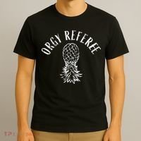 Funny Orgy Referee Upside Down Pineapple Swinger T-Shirt thumb 3