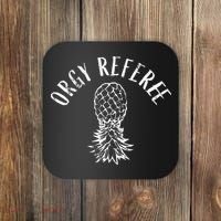 Funny Orgy Referee Upside Down Pineapple Swinger Coaster thumb 0