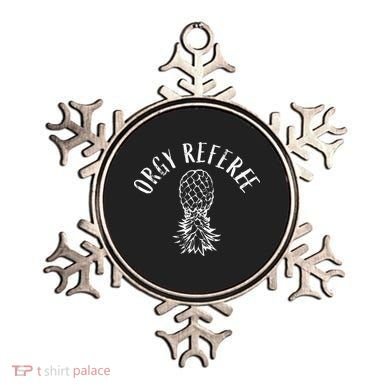 Funny Orgy Referee Upside Down Pineapple Swinger Ornament