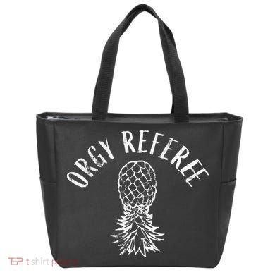 Funny Orgy Referee Upside Down Pineapple Swinger Tote Bag