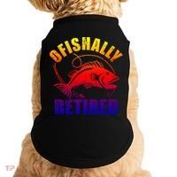 Fishing Ofishally Retired Gift Doggie Tank thumb 0