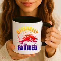 Fishing Ofishally Retired Gift Coffee Mug thumb 3