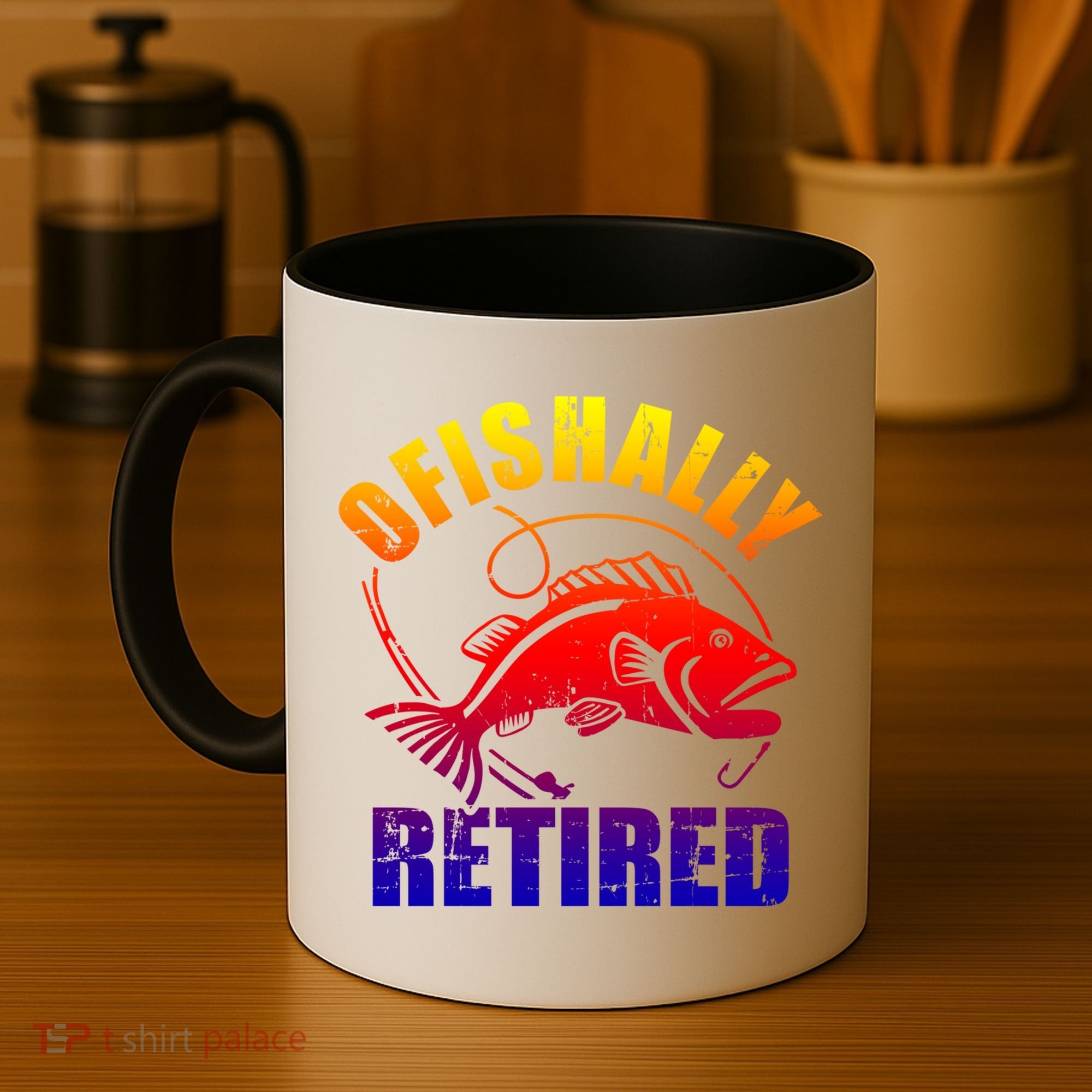 Fishing Ofishally Retired Gift Coffee Mug