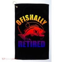 Fishing Ofishally Retired Gift Golf Towel thumb 0