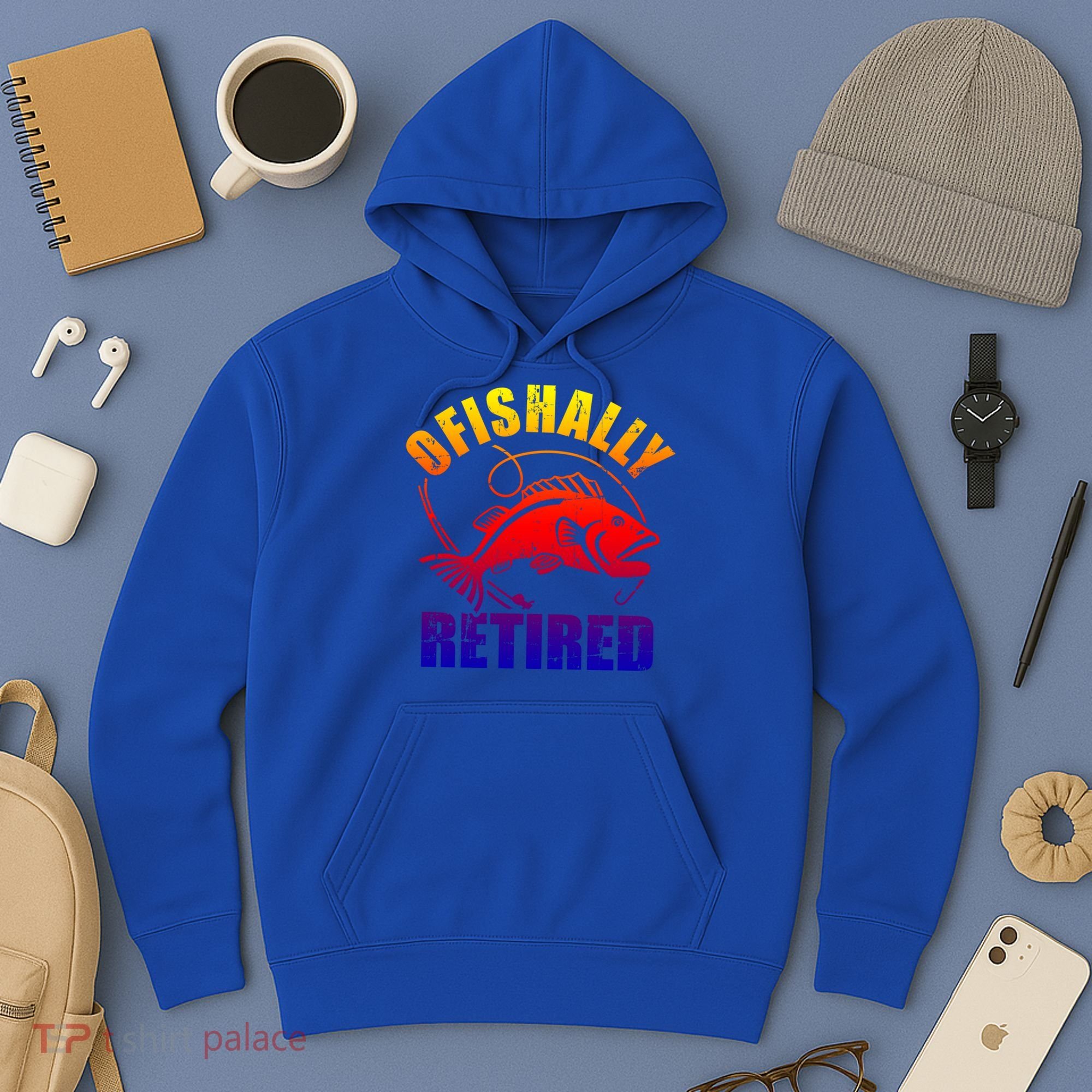 Fishing Ofishally Retired Gift Hoodie