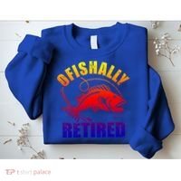Fishing Ofishally Retired Gift Sweatshirt thumb 2