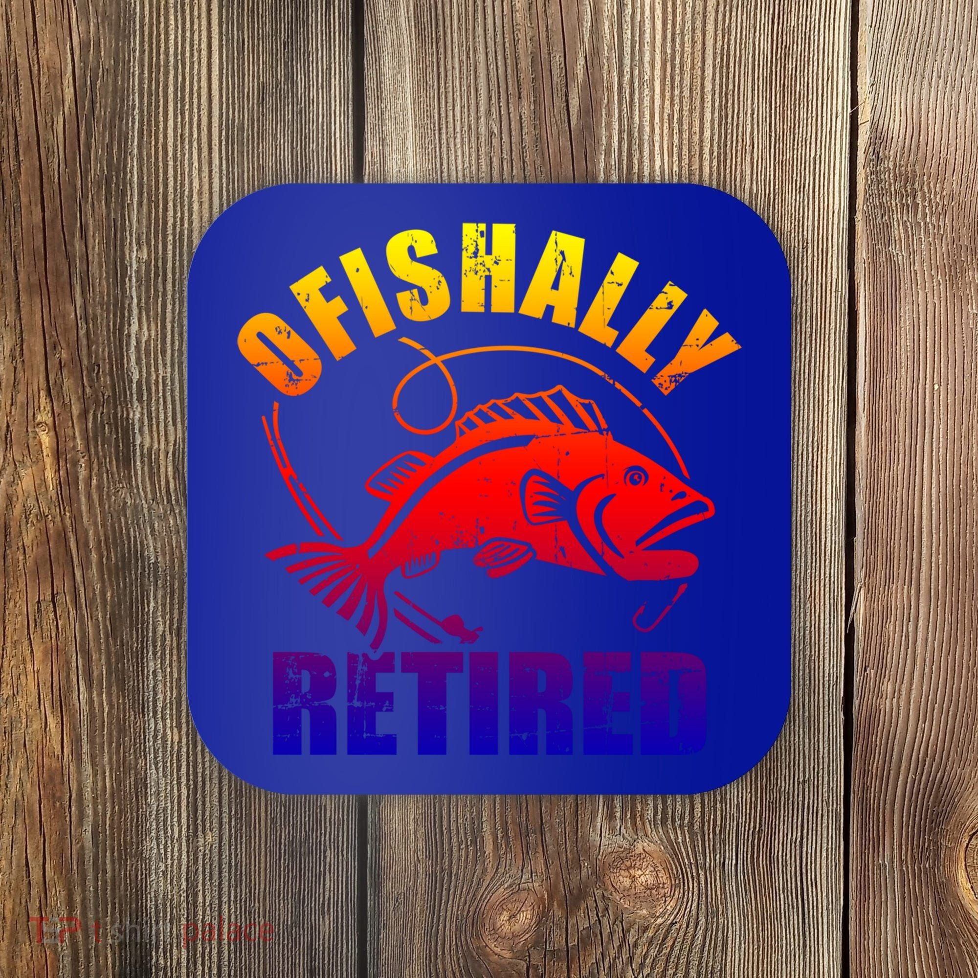 Fishing Ofishally Retired Gift Coaster