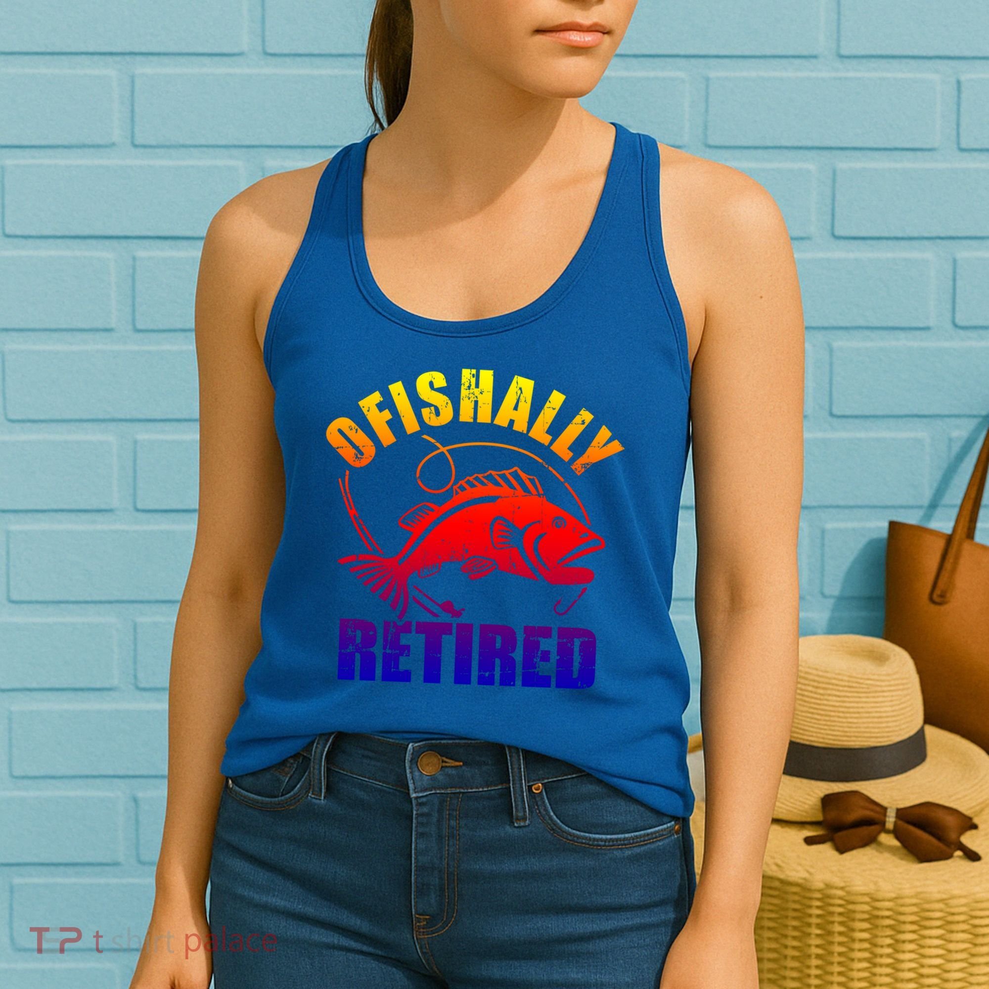 Fishing Ofishally Retired Gift Women's Tank Top