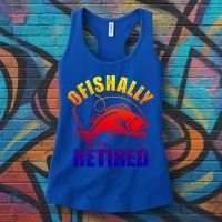 Fishing Ofishally Retired Gift Women's Tank Top thumb 3