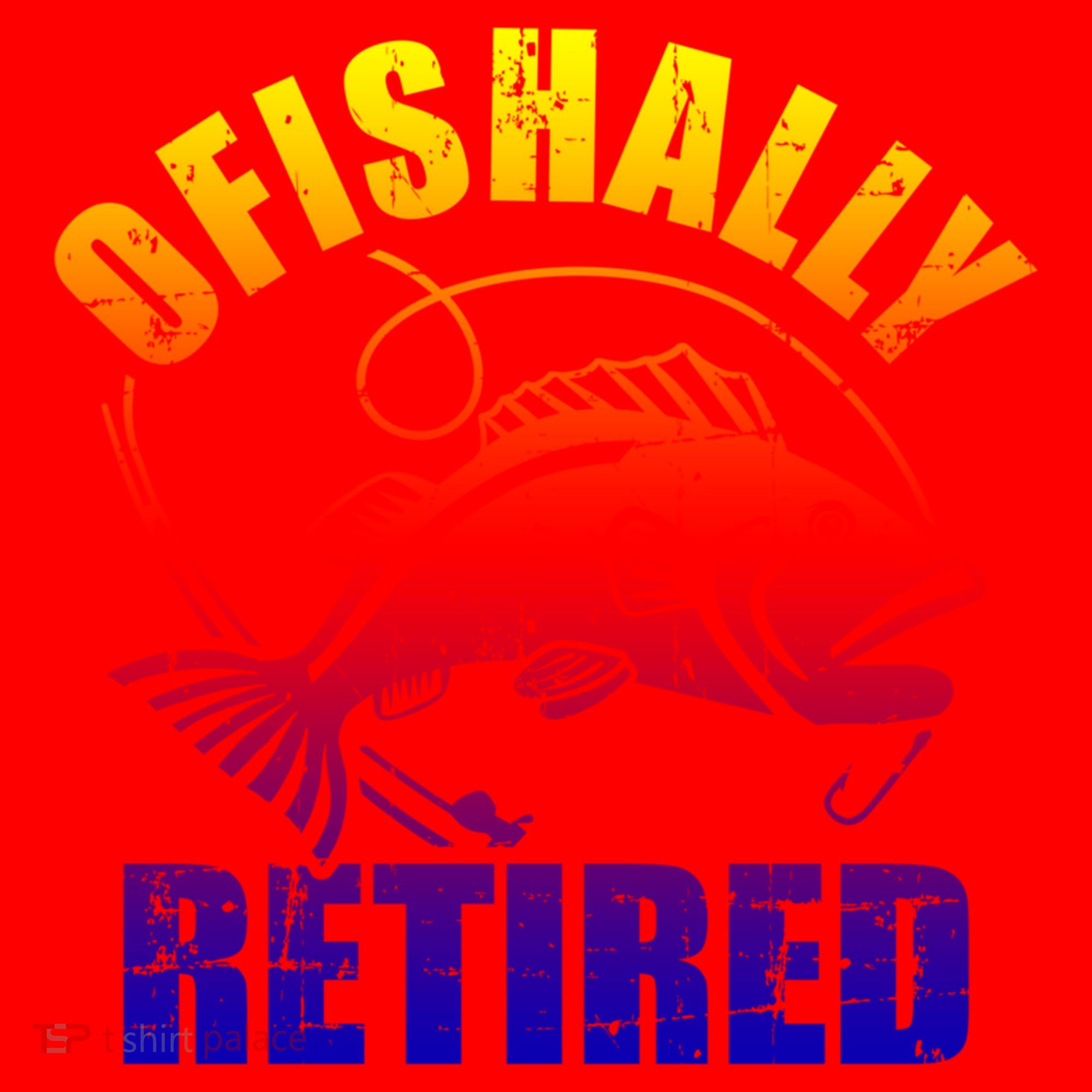 Fishing Ofishally Retired Gift Santa Hat