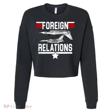 Foreign Relations Cropped Pullover Crew
