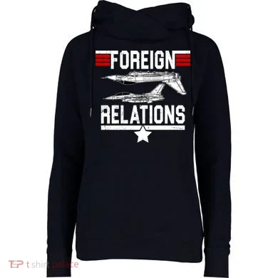 Foreign Relations Womens Funnel Neck Pullover Hood