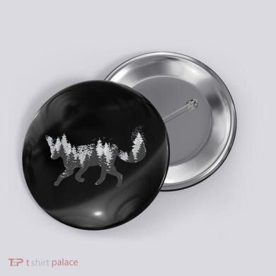 Forest Fox Animal Button