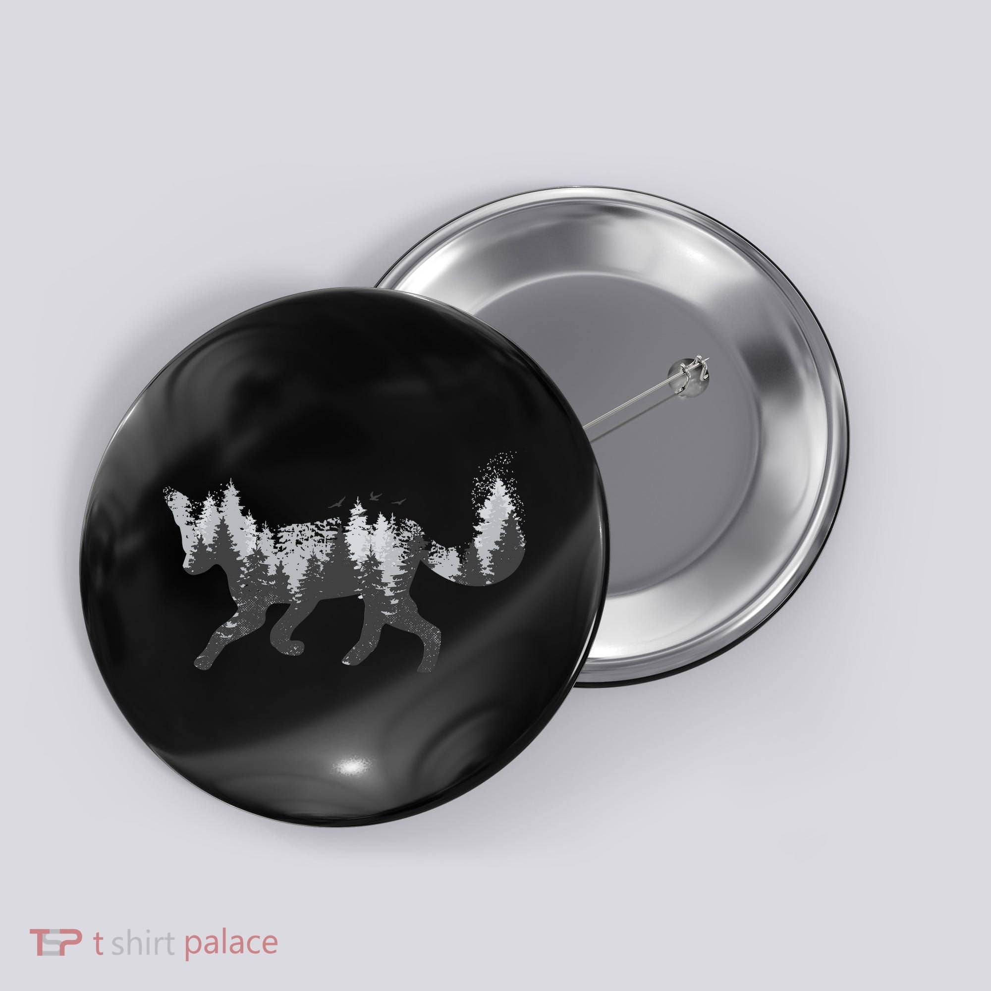 Forest Fox Animal Button