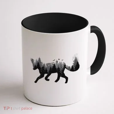 Forest Fox Animal Coffee Mug back