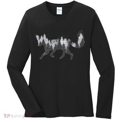 Forest Fox Animal Women's Long Sleeve Shirt