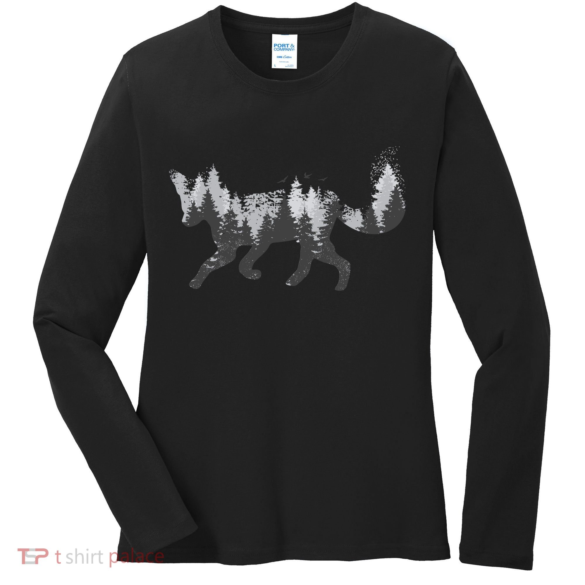 Forest Fox Animal Women's Long Sleeve Shirt