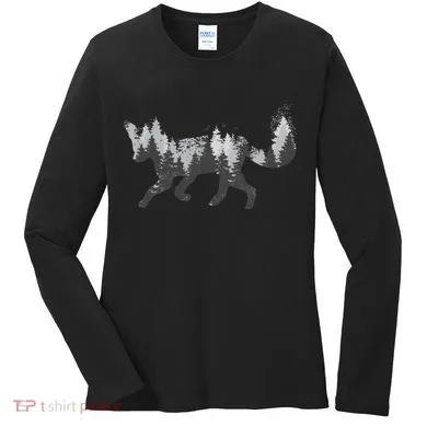 Forest Fox Animal Women's Long Sleeve Shirt
