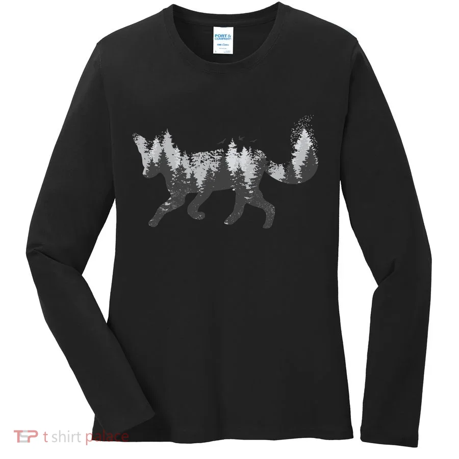 Forest Fox Animal Women's Long Sleeve Shirt
