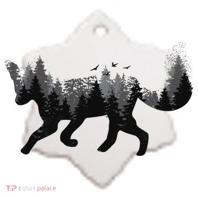Forest Fox Animal Ceramic Ornament