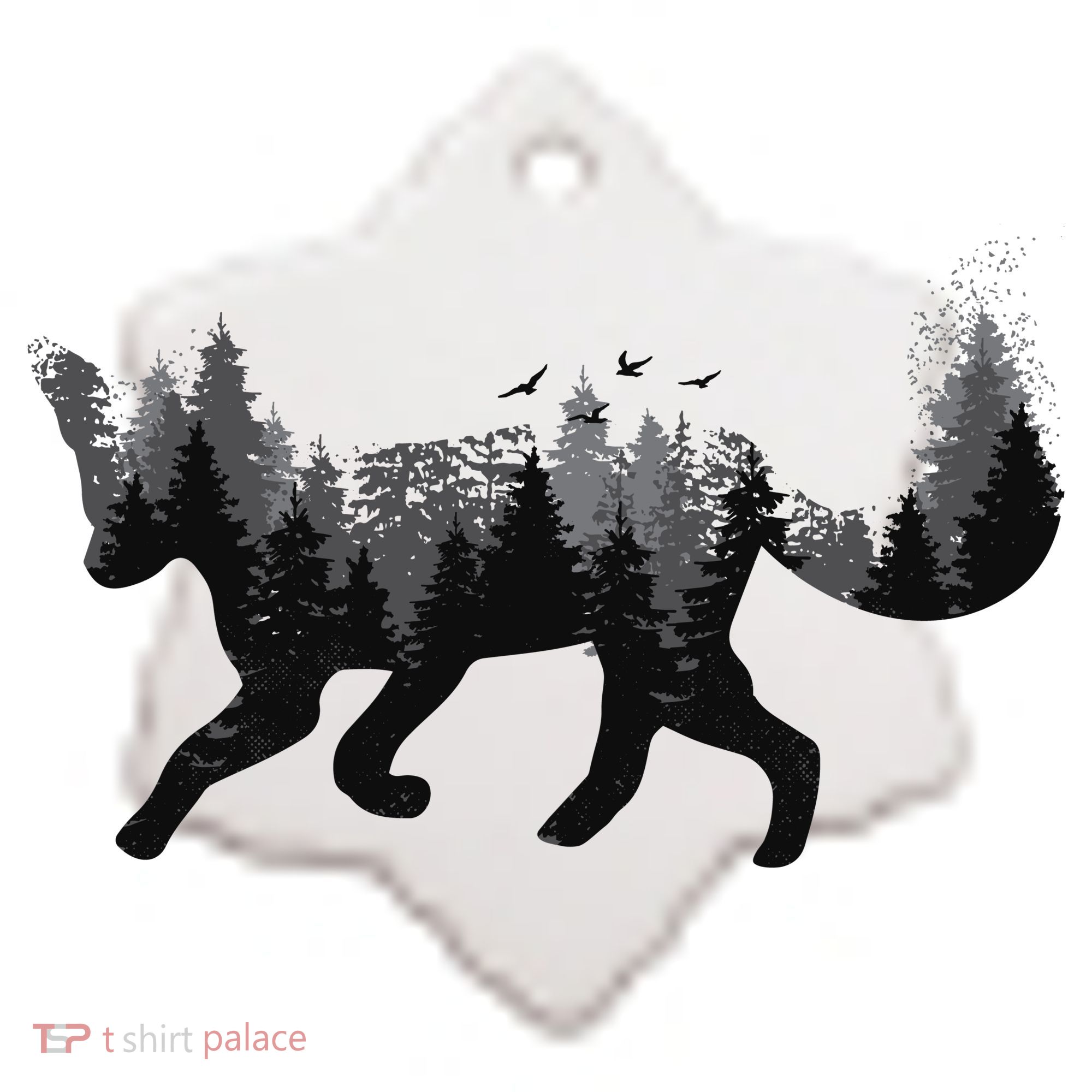 Forest Fox Animal Ceramic Ornament
