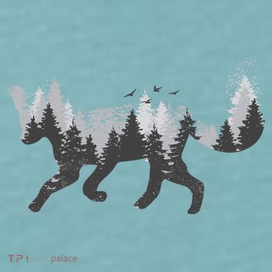 Forest Fox Animal Sueded Cloud Jersey T-Shirt