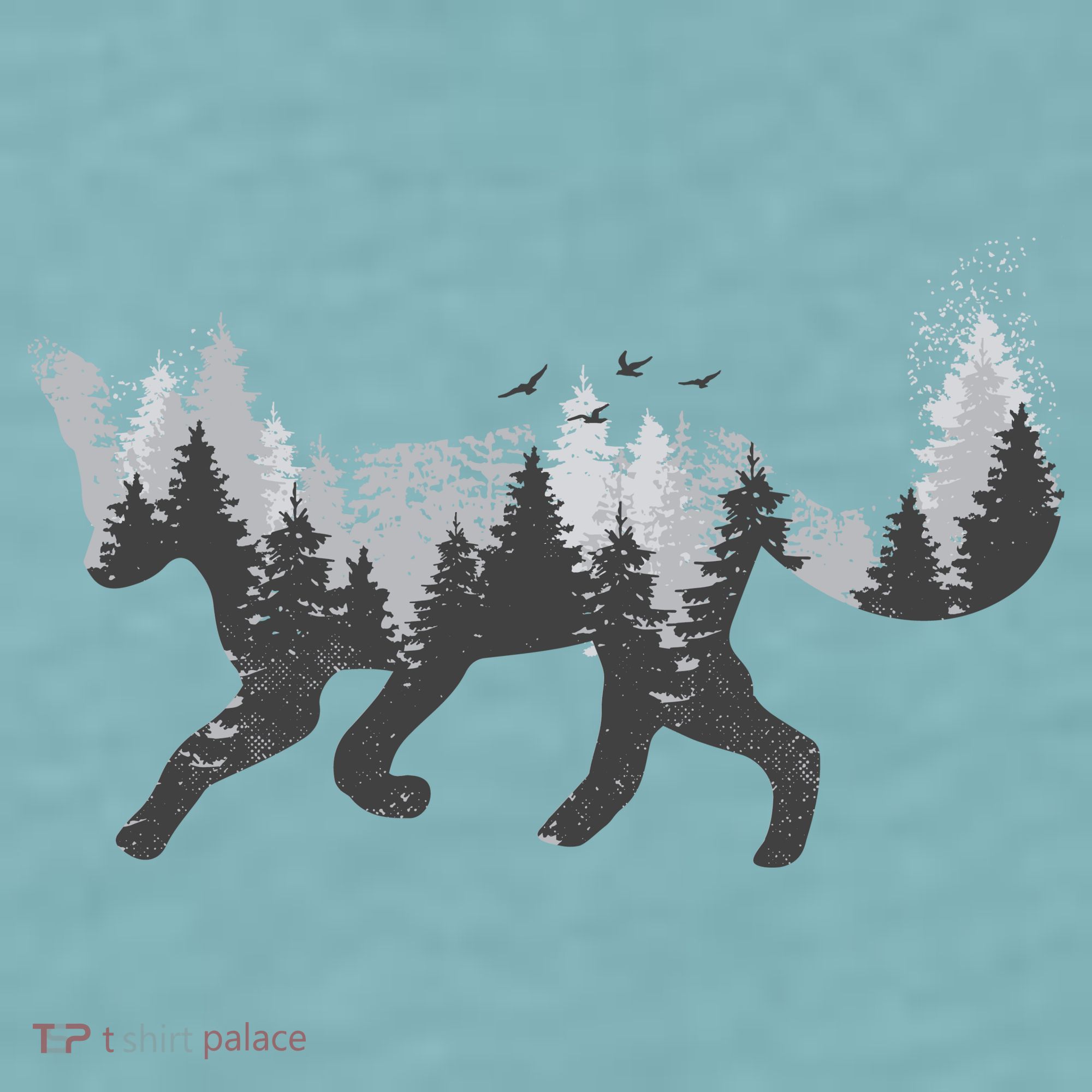 Forest Fox Animal Sueded Cloud Jersey T-Shirt