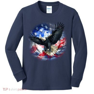 Forever Free United States Eagle Kids Long Sleeve Shirt