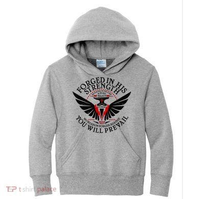Forged In His Strength Kids Hoodie