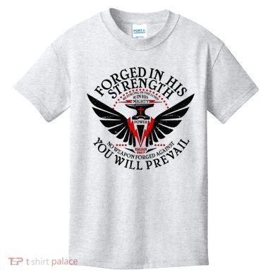 Forged In His Strength Kids T-Shirt