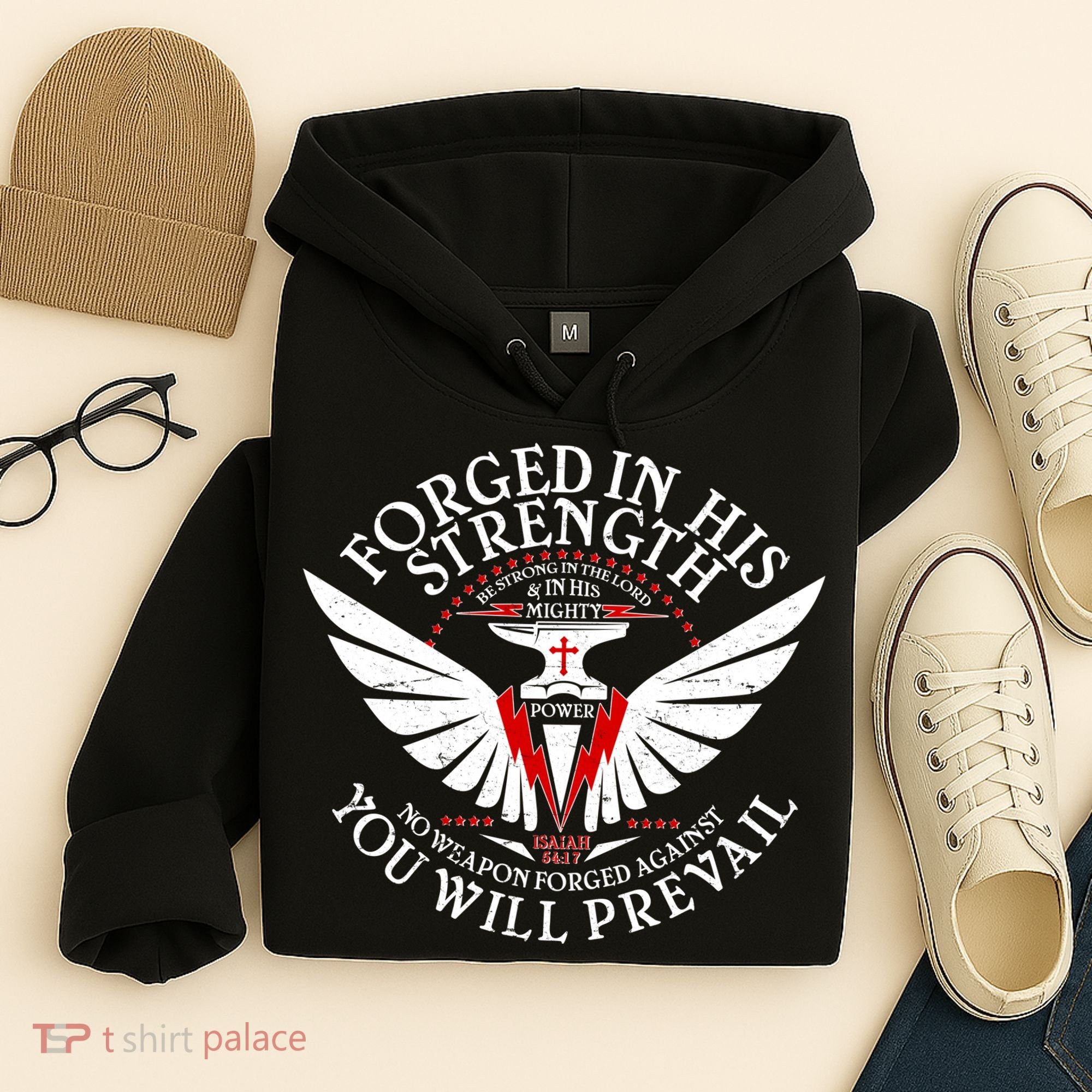 Forged In His Strength Hoodie