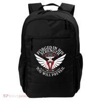 Forged In His Strength Backpack thumb 0